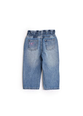 Bow Relaxed Baby Girl Dark Denim
