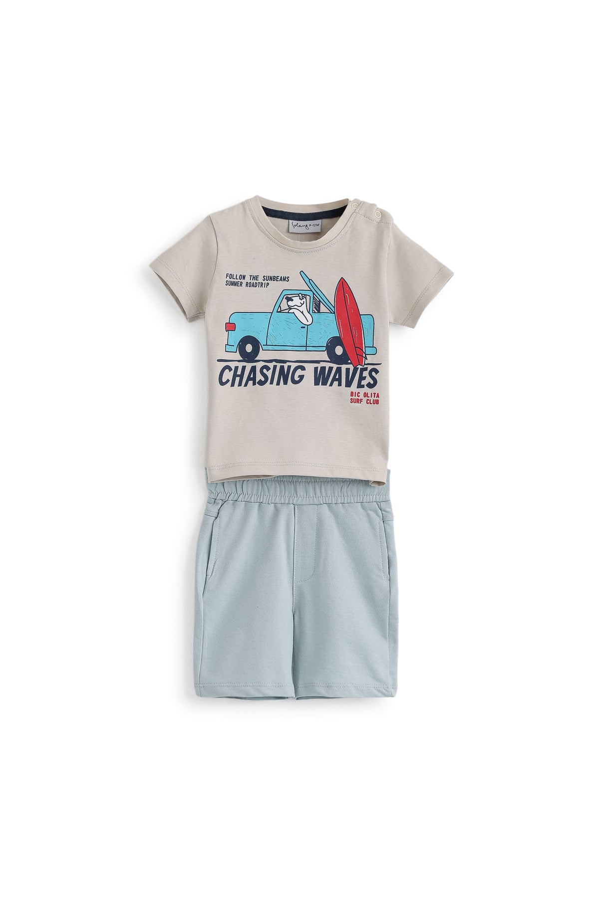 Chasing Waves Baby Set - Gray