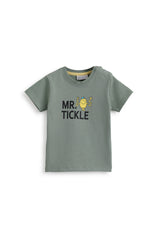Mr. Tickle Baby T-shirt -Olive Green