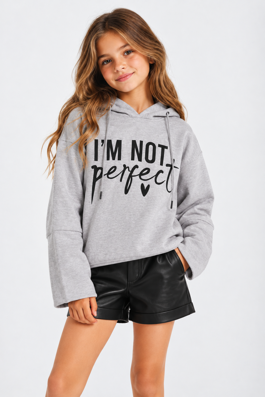 “I’m Not Perfect” Hoodie - Gray