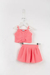 Plain Cute Skirt Set