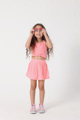 Plain Cute Skirt Set