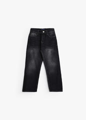 Straight-Leg Jeans - Black
