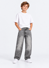 Straight-Leg Jeans - Light Gray