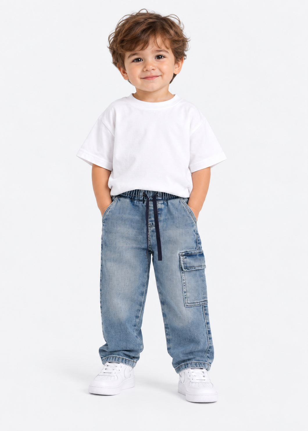 Infant Sided Pocket Light Denim