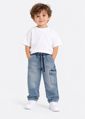 Infant Sided Pocket Light Denim