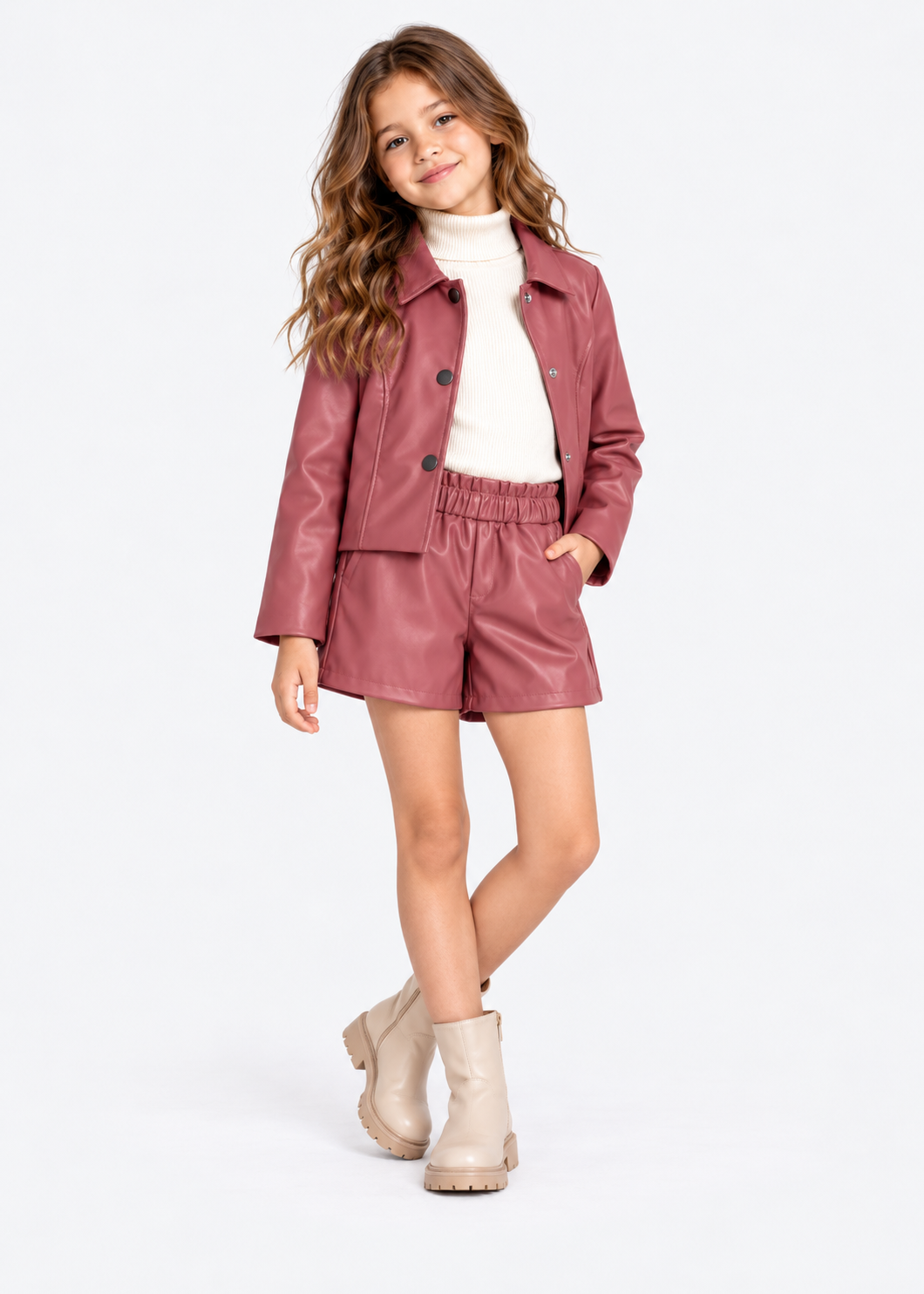 Mini Classic Leather Jacket - Kashmier