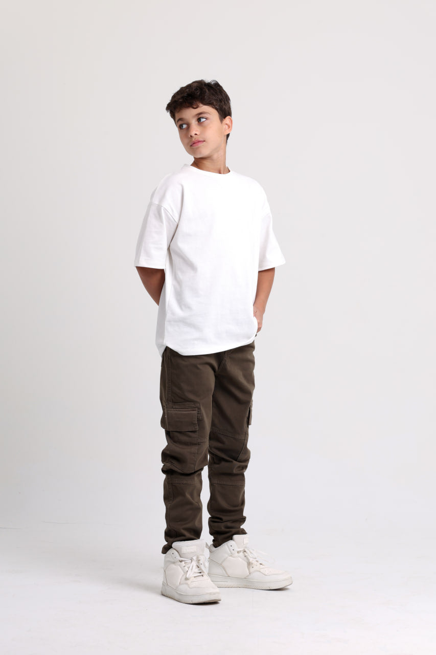 Cargo Gabardine Olive Green Pants