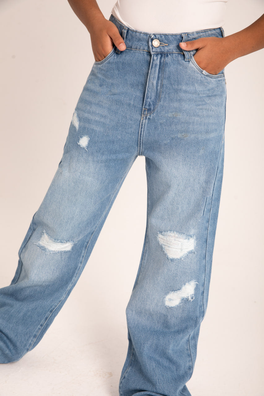 Cutted Light Jeans