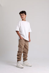 Cargo Gabardine Beige Pants