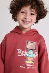 BEAR-REA Square Face Maroon  Sweatshirt