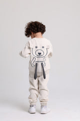 Bear Hug Back Beige Pajama