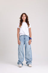 Loose-Fit Light Jeans
