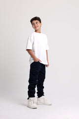 Cargo Gabardine Dark Blue Pants