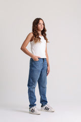 Ripped Knee Girls Jeans