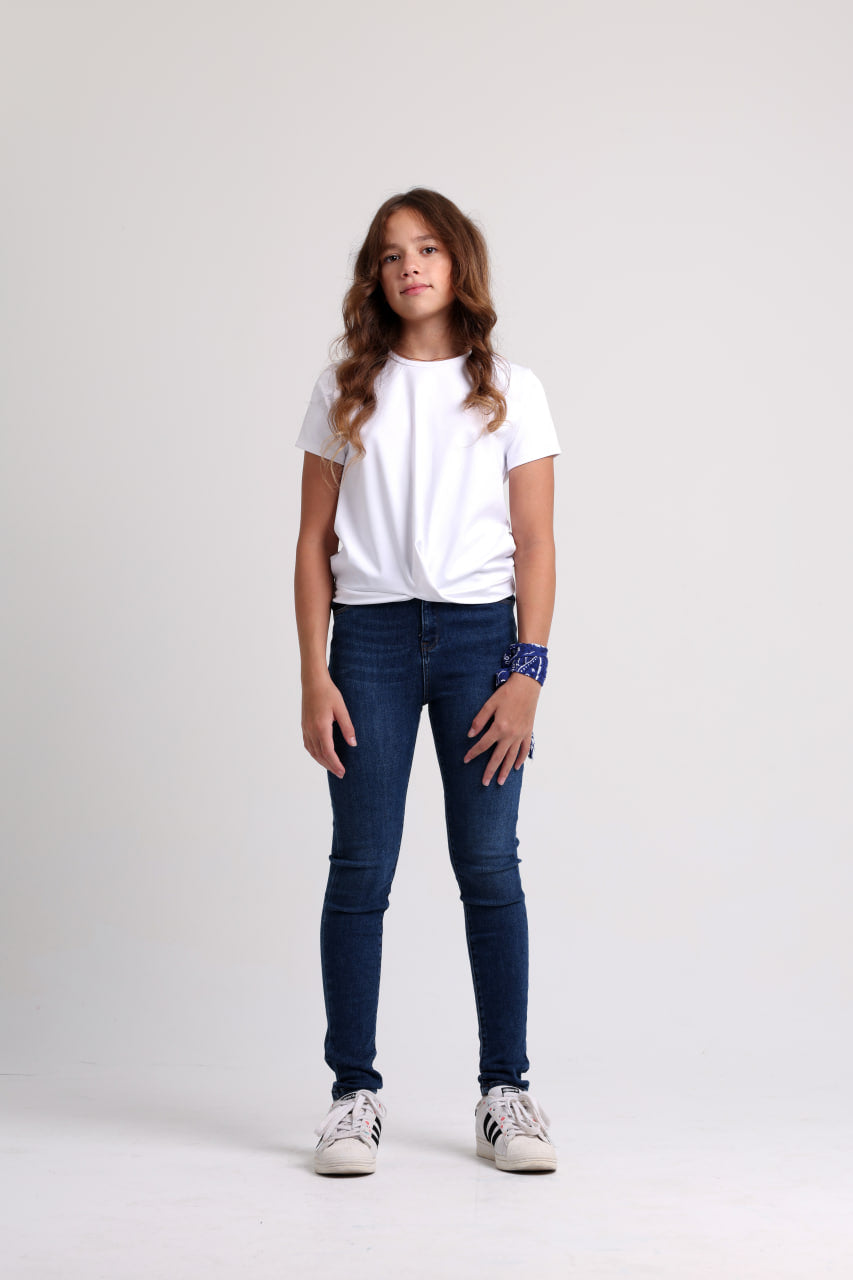 Classic Skinny Girls Dark Pants