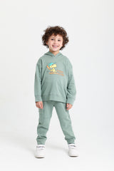 Friends Cheering Olive Green Cotton Set