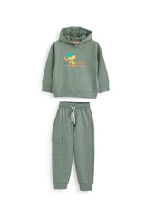 Friends Cheering Olive Green Cotton Set