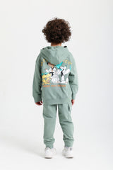 Friends Cheering Olive Green Cotton Set