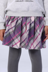 Purple Fancy Wool Skirt