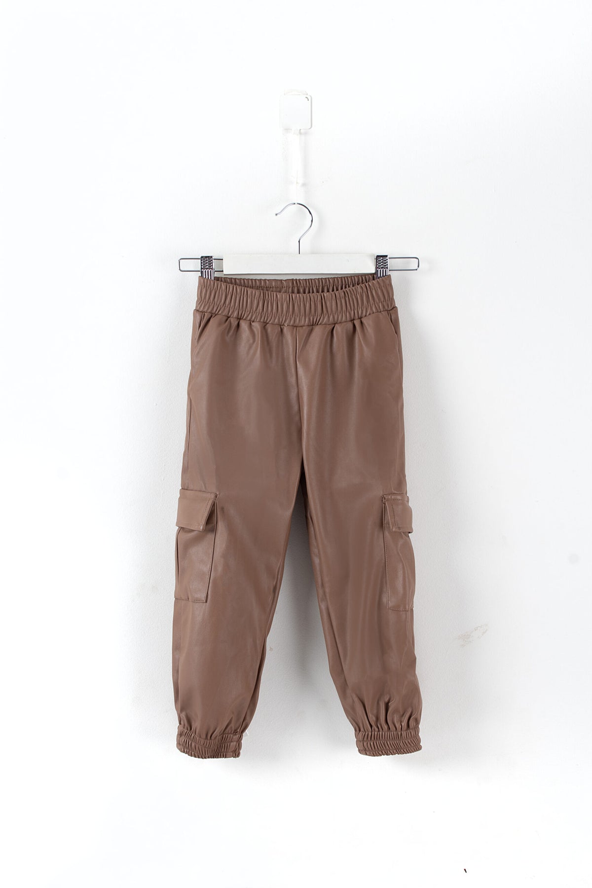 Light Brown Brushed Leather Pants